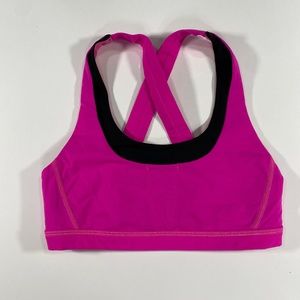 Pink and Black Lululemon Sports Bra
